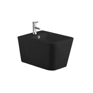 Bideu suspendat Recall, negru mat, ceramica sanitara, Anahita