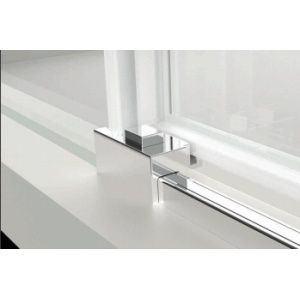 Cabina de dus dreptunghiulara Recall, sticla securizata 8 mm, profil negru mat, usi culisante, inchidere magnetica silentioasa, 120 x 90 cm, Anahita - Img 3