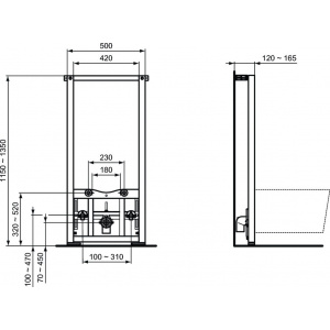 Cadru pentru montare bideu Ideal Standard ProSys - Img 2