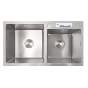 Chiuveta bucatarie satin cu doua cuve
