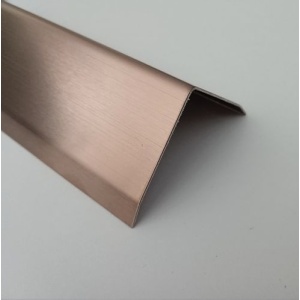 Cornier cu laturi tesite Cupru periat din inox 20X20 LCI 200.134 2.44ML/BUC