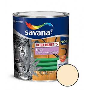 Email Savana Ultra Rezist superlucios pentru lemn metal interior si exterior crem 0.75l