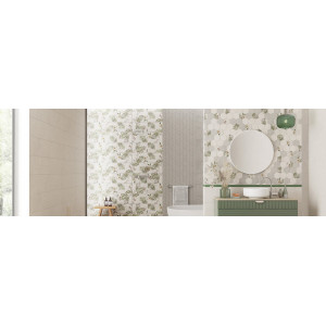 Faianta EPOCA NATURAL STRIPES 4837, baie/bucatarie, interior, gri deschis, tip ciment riflaj 24.4X74.4cm - Img 2