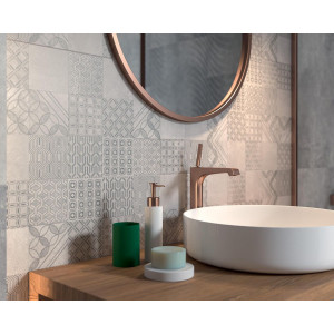 Faianta HARMONY GRYS PATCHWORK baie, interior, gri mat 30x60cm Paradyz - Img 3