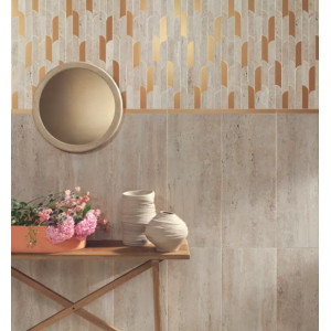 Faianta TISSUE BEIGE, baie/bucatarie,interior, bej mat, tip travertin 29.8x74.8cm - Img 2