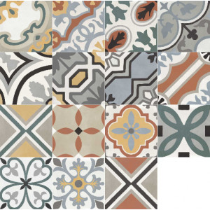 Gresie D_SEGNI COLORE DECORO MIX M1L9 20x20cm, interior-exterior, rectificat, multicolor mat, Marazzi