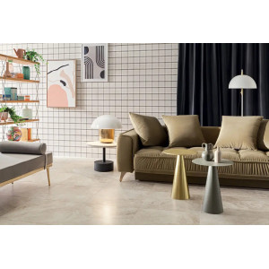 Gresie TIMELESS STONE tip travertin, portelanata, rectificata, interior - exterior, crem mat 59,8X59,8 Tubadzin - Img 2