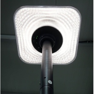 Lampa LED solara cu temperatura de culoare ajustabila, senzor, telecomanda si stalp 2.5m - Img 2