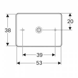 Lavoar baie pe blat VARIFORM, dreptunghiular, alb din ceramica 55x45cm GEC500.779.01.2 Geberit - Img 3