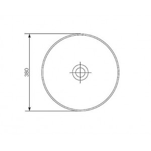Lavoar baie rotund pe blat Crea 38cm Cersanit K114-020 - Img 5