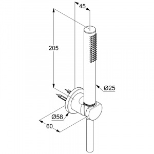 Para de dus Nova Fonte, cu suport de dus, negru mat 2085039-15 Kludi - Img 2