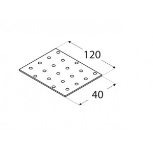 Placa perforata 120 x 40 x 2 mm - Img 2
