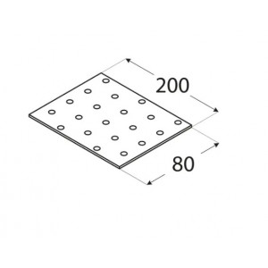 Placa perforata 200 x 80 x 2 mm - Img 2