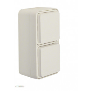 Priza SCHUKO dubla verticala cu capac W1 IP55 47703522 Berker