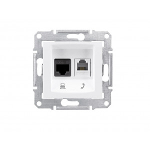 Priza telefon si date RJ11 si RJ45 Sedna Design SDN5100121 Schneider - Img 2