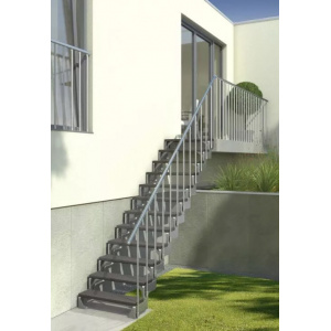 Scara de exterior cu balustrada Standard Gardentop Trimax Dolle