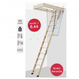 Scara de pod cu izolatie de 5cm 60x120cm CLICKFIX 56 Silver DOLLE - Img 1