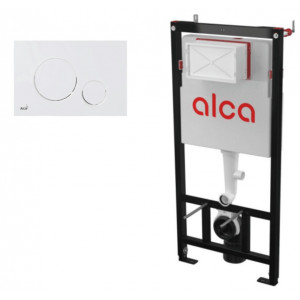 Set rezervor incastrat AM101/1120 + clapeta actionare M670 Alcadrain - Img 1