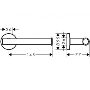 Suport hartie igienica LOGIS UNIVERSAL fara aparatoare 41726000 - Img 2