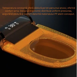 Vas WC stativ Smart, alb, multifunctional, cu bideu incorporat, Rimless, capac Soft Close, Anahita - Img 7
