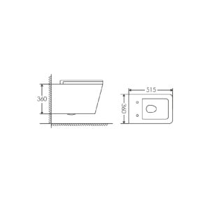 Vas WC suspendat rimless cu capac soft close, Rivera, Anahita - Img 2