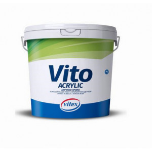 Vopsea lavabila alba pentru exterior 9L Vitex VITO ACRILICA