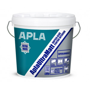 Vopsea lavabilă mata alba pentru interior 25 L Apla UltraMatt