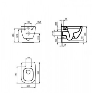 WC suspendat rimless Tesi IDST350301 - Img 3