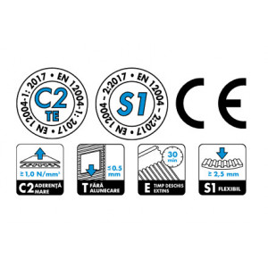 Adeziv flexibil alb pentru placari ceramice si din piatra naturala Ceresit CM 25 25 kg - Img 2