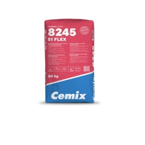 Adeziv super flexibil pentru placi ceramice si piatra naturala 20kg/sac 8245 S1 FLEX Cemix