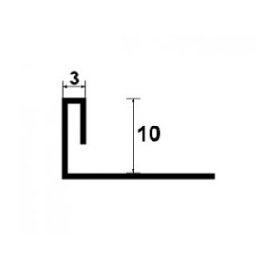 Bagheta dreapta Negru periat muchii exterioare din inox ESI 100.135 2.44ML/BUC - Img 2
