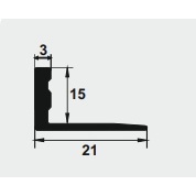 Bagheta dreapta pentru muchii din eloxalum ESA 2.5ML/BUC - Img 3