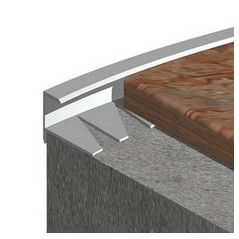Bagheta dreptunghiulara flexibila din aluminiu natural MFA107 lungime 2.5m - Img 1