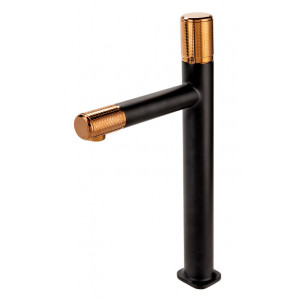 Baterie lavoar inalta ARDESIA cu ventil click-clack negru-roz FDSFD1-ARD-2L - Img 1