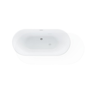 Cada freestanding ovala cu riflaj EVIA, albă, 170x80 cm, Fibrex - Img 4