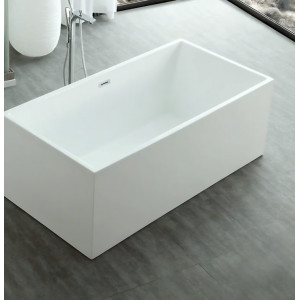 Cada Freestanding rectangulară, alba din acril, 180X80cm, Favia MC03, Becrisa - Img 1