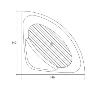 Cada SENSE de colt 140X140X45cm Fibrex - Img 3