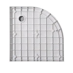 Cadita dus din compozit, semirotunda, SMC STONE, alba, 80 × 80 cm, Slim 2,6 cm – Anahita - Img 3