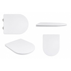 Capac WC Beauty alb, soft close, duroplast Anahita, 44,5 x 36,5 cm - Img 2