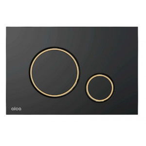 Clapeta actionare THIN negru mat - auriu lucios M778-5 Alcadrain - Img 1