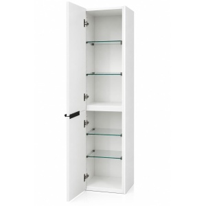 Coloana mobilier Luna alb cu manare negre 35x35x160cm  - Img 2