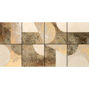 Decor CREDO GEO baie, interior, forme geometrice 30.8x60.8cm Tubadzin