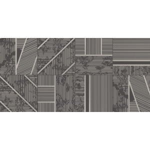 Decor DUO GRAPHITE B 29.8x59.8cm, interior, baie-bucatarie, rectificat, argintiu-gri inchis mat, Tubadzin