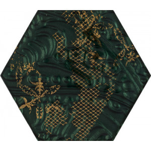 Decor INTENSE TONE GREEN INSERTO HEKSAGON C 17.1x19.8cm - Img 1