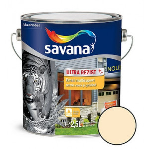 Email pe baza de apa Savana Ultrarezist multisuport crem lucios 2.5l