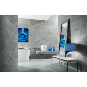 Faianta ORGANIC MATT GREY, baie/bucatarie, interior, gri mat, tip ciment 32.8X89.8cm  - Img 2