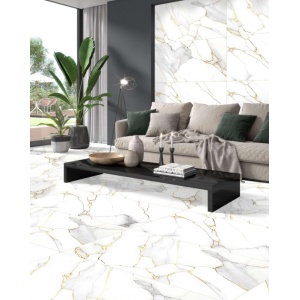 Gresie Dart gold portelanata, rectificata, interior-exterior, tip marmura 60X120 India - Img 3