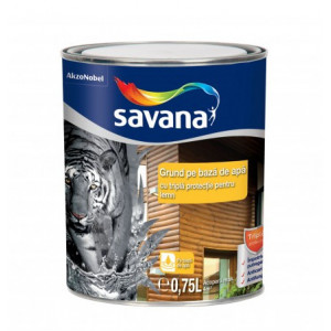 Grund pe baza de apa pentru lemn cu tripla protecţie incolor Savana 0.75l