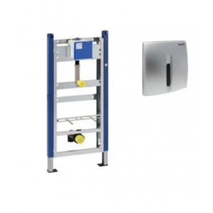 Pachet DUOFIX BASIC crom pentru pisoar cu spalare actionata electronic cu infrarosu 111.695.46.5 - Img 1
