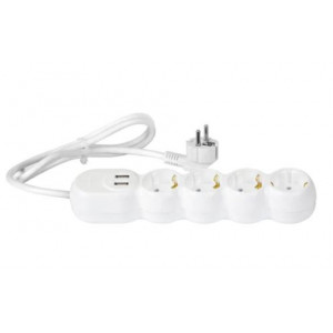 Prelungitor multipriza cu incarcator USB si 4 locasuri priza 3 m